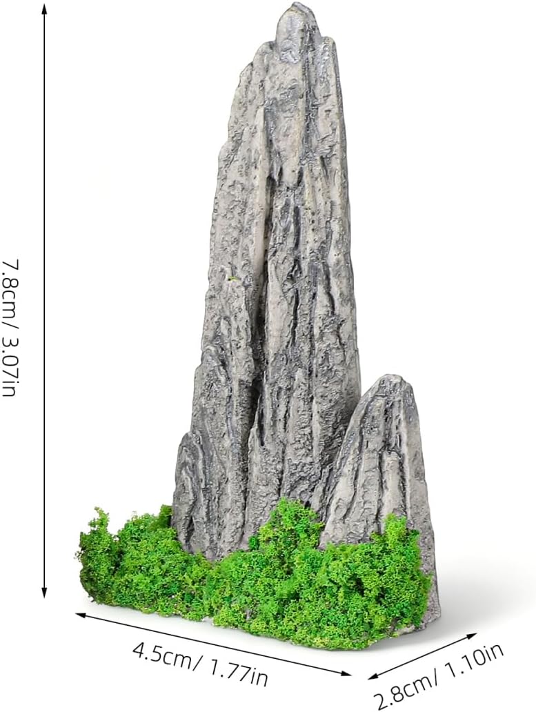 12Pcs Mini Rockery Decoration Miniature Landscape Decoration for DIY Micro Landscape Bonsai Landscaping Ornaments Garden Miniatures Resin Figurines for Home Office Outdoor