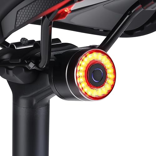 Luz trasera inteligente para bicicleta, recargable, detección de frenos, luz trasera de bicicleta de encendidoapagado automático, luces de bicicleta