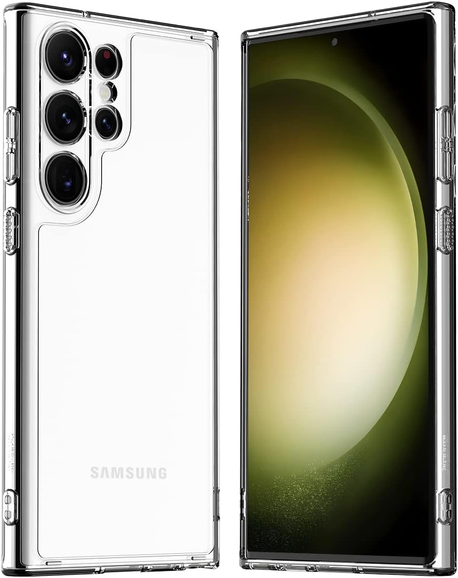 ARAREEFLEXIELD Designed for Samsung Galaxy S23 Ultra Case, Anti-Yellowing TPU Protection Cover Compatible with Samsung Galaxy S23 Ultra(2023), Scratchproof Slim Transparent Protective Case - (Clear)