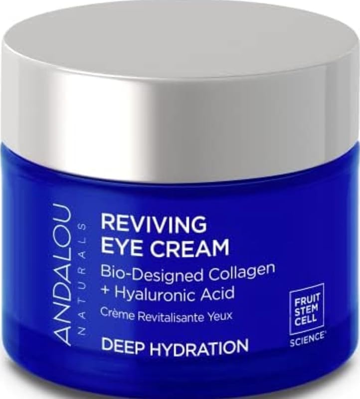 Crema revitalizante para ojos de hidratación profunda (0.45 fl oz) | Crema hidratante antienvejecimiento debajo de los ojos con colágeno y ácido hialurónico, para ojeras, hinchazón y líneas finas
