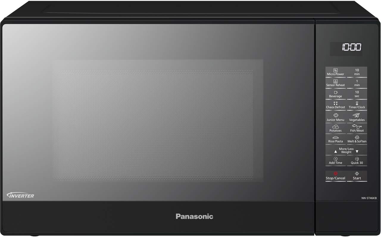 Panasonic PA4600 NN-ST46KBBPQ Microwave, Black, 18/8 Stainless Steel, 1000 W, 32 liters (H)31.0 x (W)52.5 x (D)38.8
