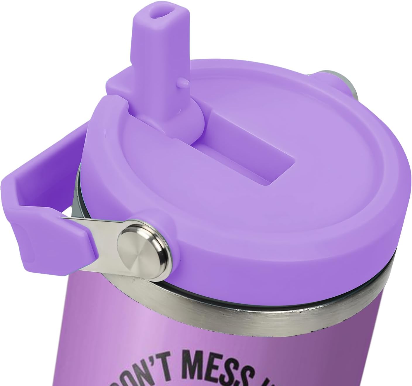 30 oz Mamasaurus Tumbler with Handle and Flip Straw, Don't Mess with Mamasaurus You'll Get Jurasskicked, Coffee Mug Water Bottle Stainless Steel Cup, Mothers Day Christmas Birthday Gift - Image 5