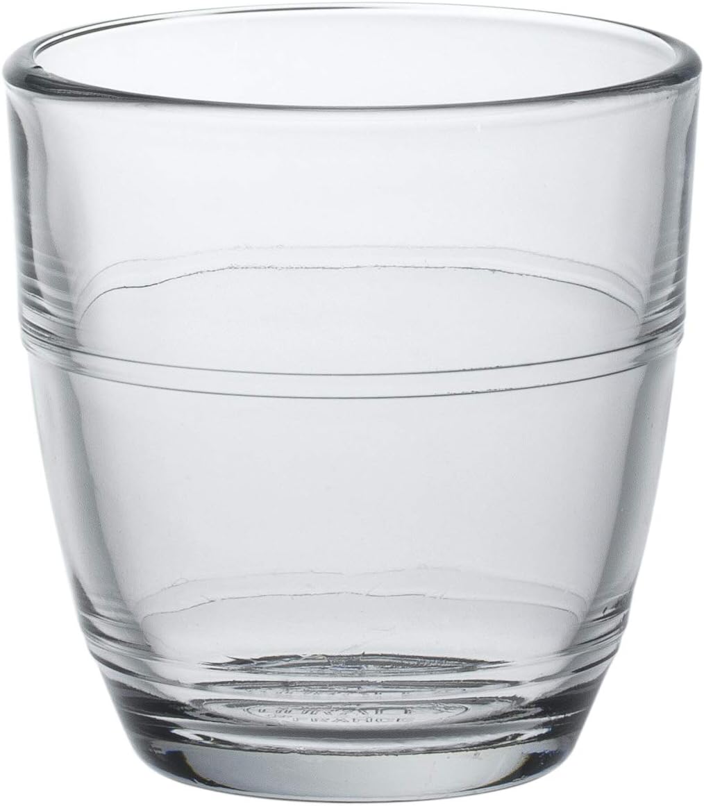 Duralex Gigogne Tumblers - Small - 160 ml/5.63 oz (Pack of 6), Clear Toughened Glass, Small Size, GG911