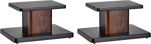 MECCANIXITY Soportes de madera para altavoces, paquete de 2 soportes universales de 5.9 pulgadas (5.9 in) para altavoces ahuecados, audio, escucha