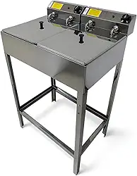 Fritadeira Elétrica Profissional, 10 Litros, Inox, com Suporte 220V