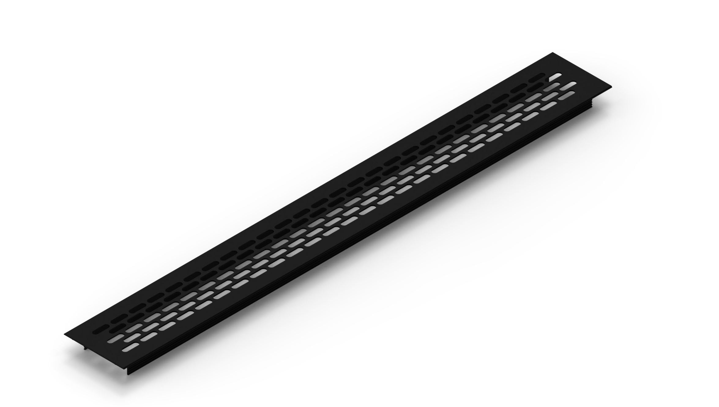 Rejs Black Ventilation Vent, 480X60mm, Corrosion-Resistant, Waterproof, 6 Colours (Black)