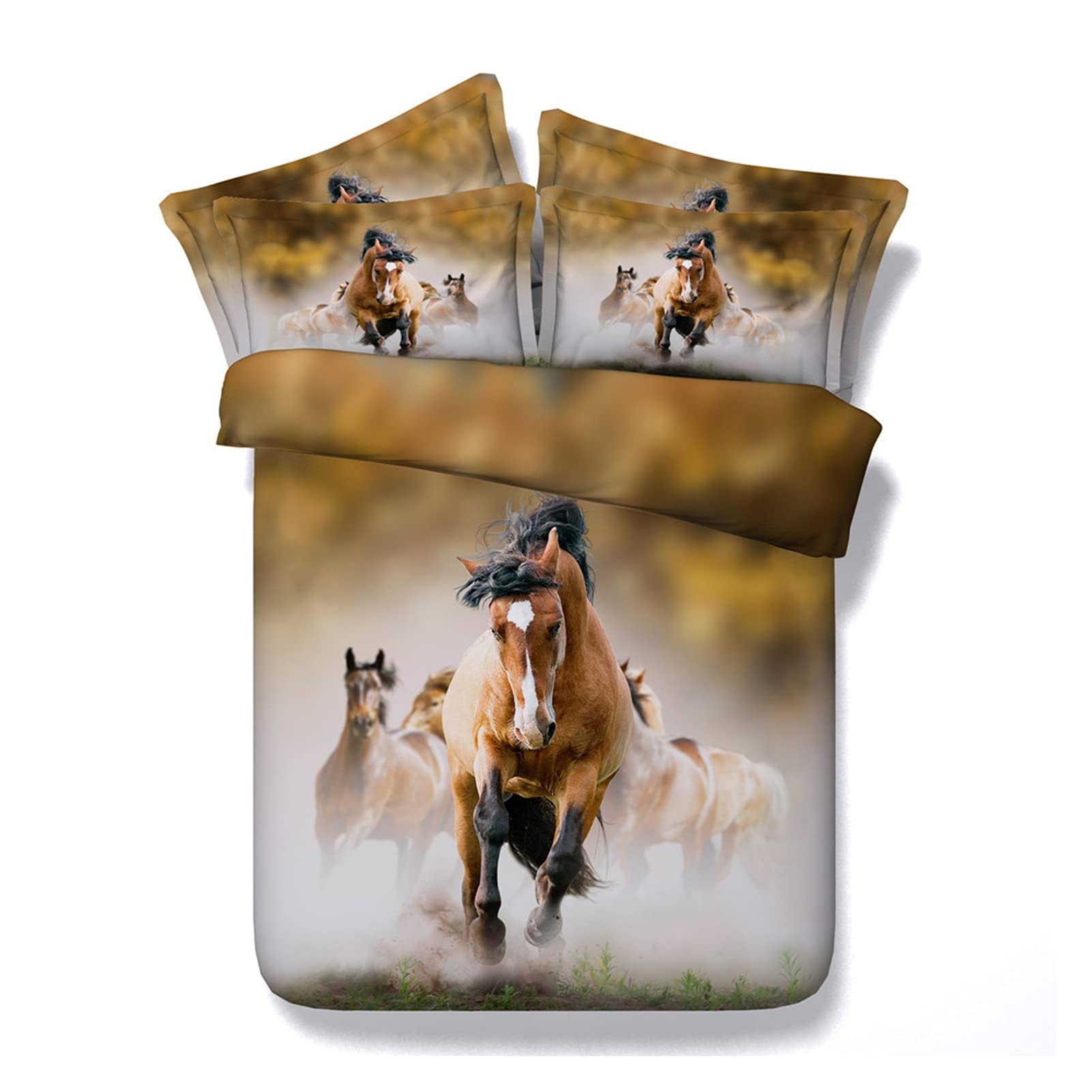Parure de lit chevaux pour lit double et king size afin de rénover votre décoration de chambre