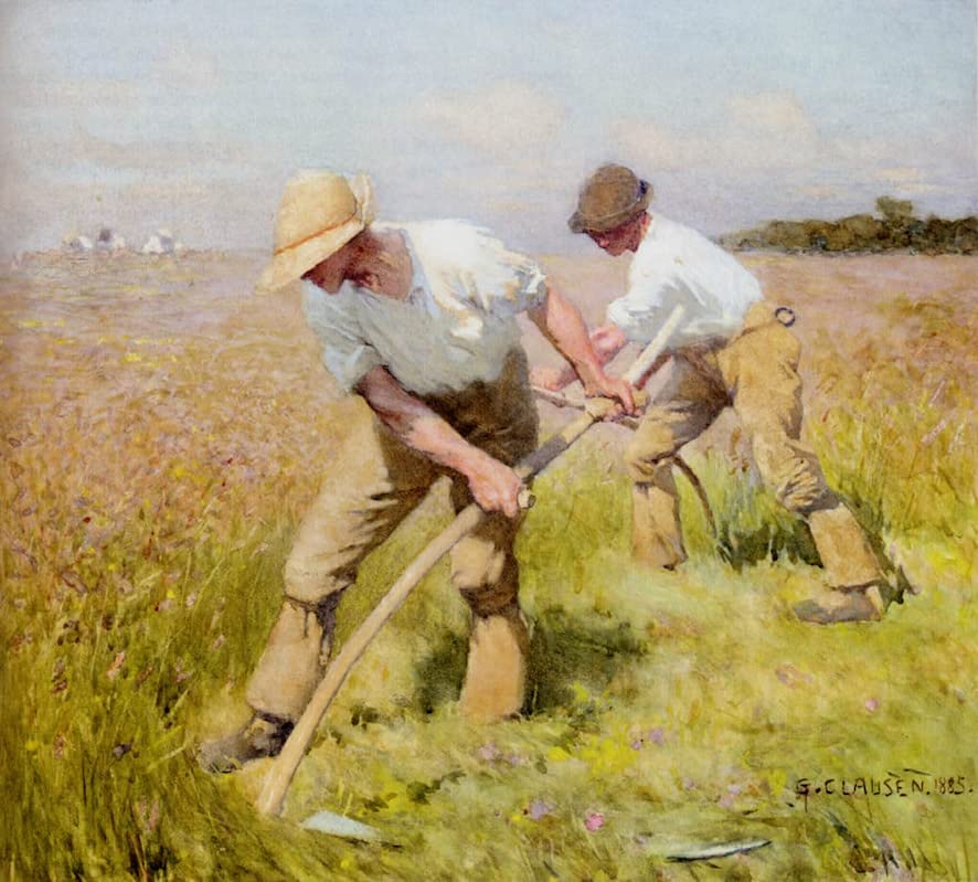Cuadro pintura al óleo de Sir George Clausen para salón moderno 60x90cm
