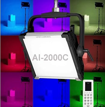 200W Full Color RGB LED Panel Continuous Video Soft Light 2800-9990k APP Control Dimming with 12 Color Effect PK ARRI S30 for St (200W RGB Light)