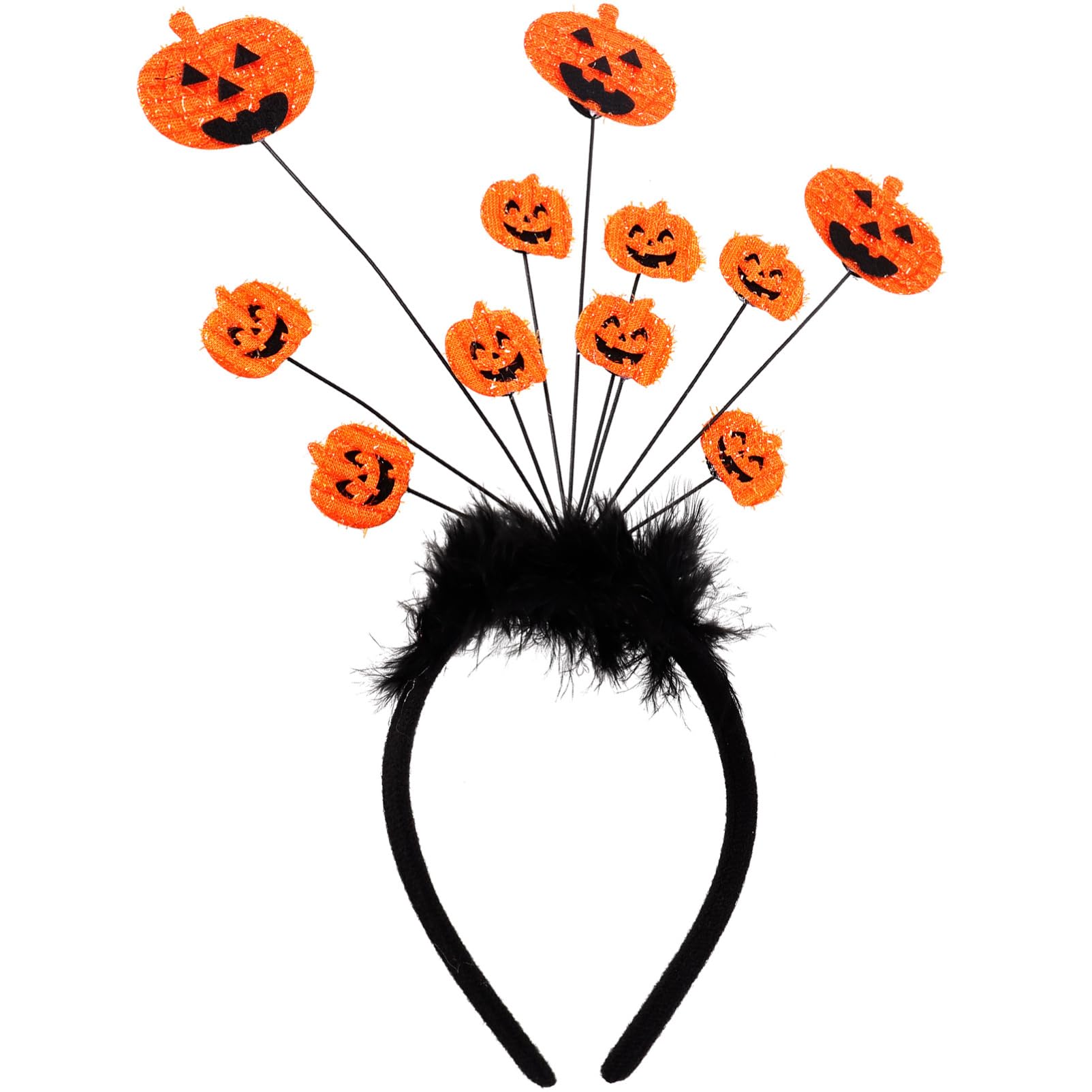 Ciieeo Halloween Pumpkin Hairband for Women and Girls Soft Breathable Headband for Party Costume Photo Prop Headwear for Halloween and Themed Events 13.8X4.7 Inch