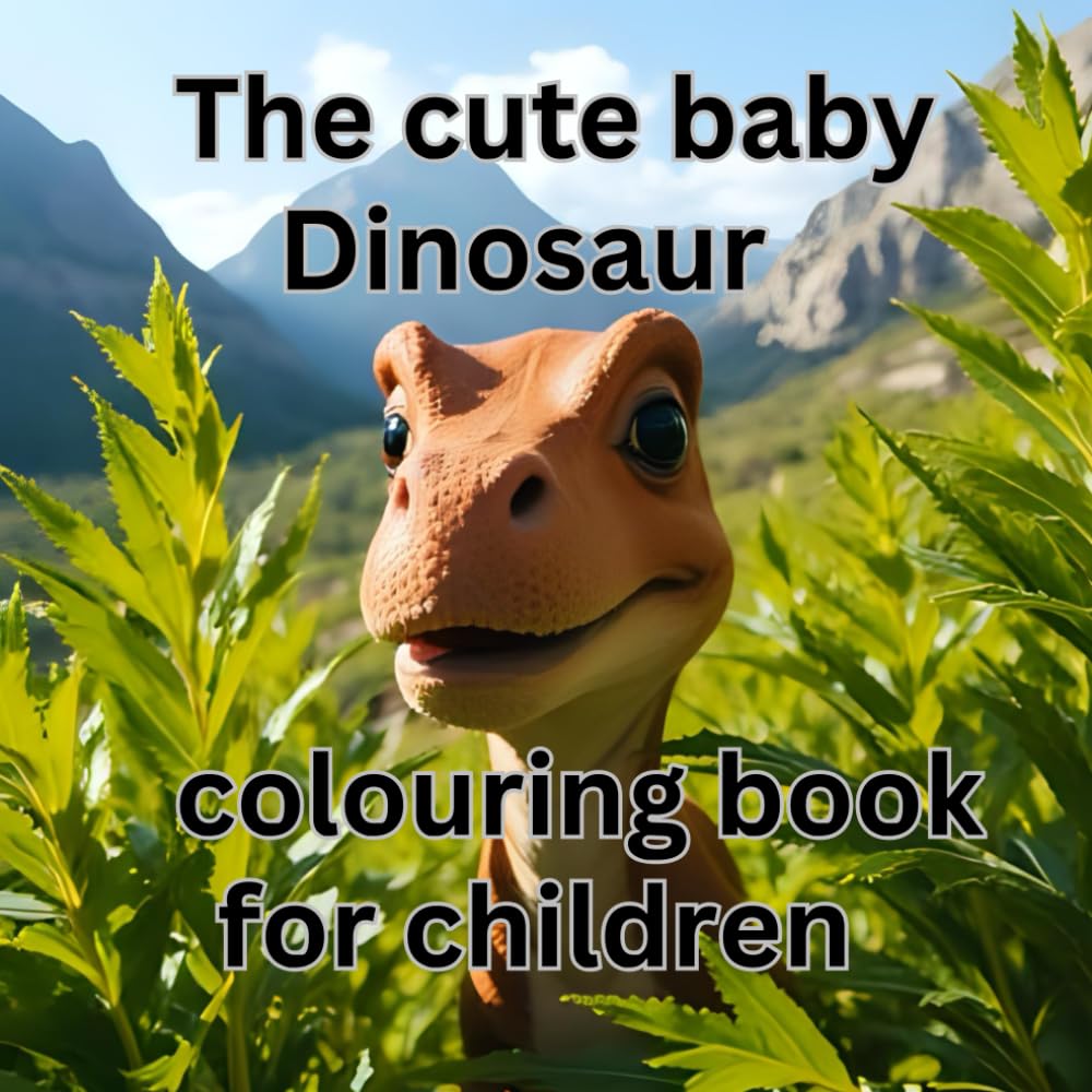 The cute Baby Dinosaur colouring book for children