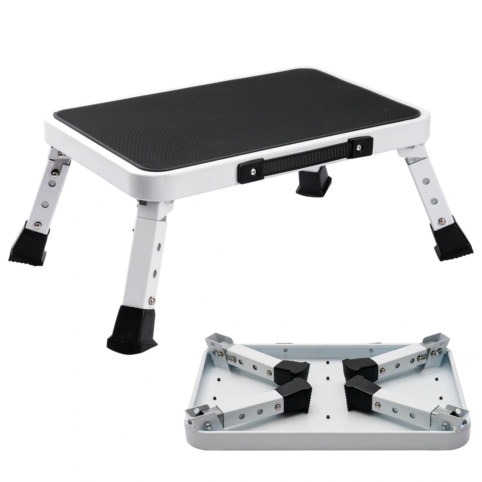 Comzantor Taburete Plegable Portatil Cocina, Banco Plegable Portatil, Banqueta, Escalon, Banquito, Peldaño, para Oficina, Autocaravanas, Baños, Hogar