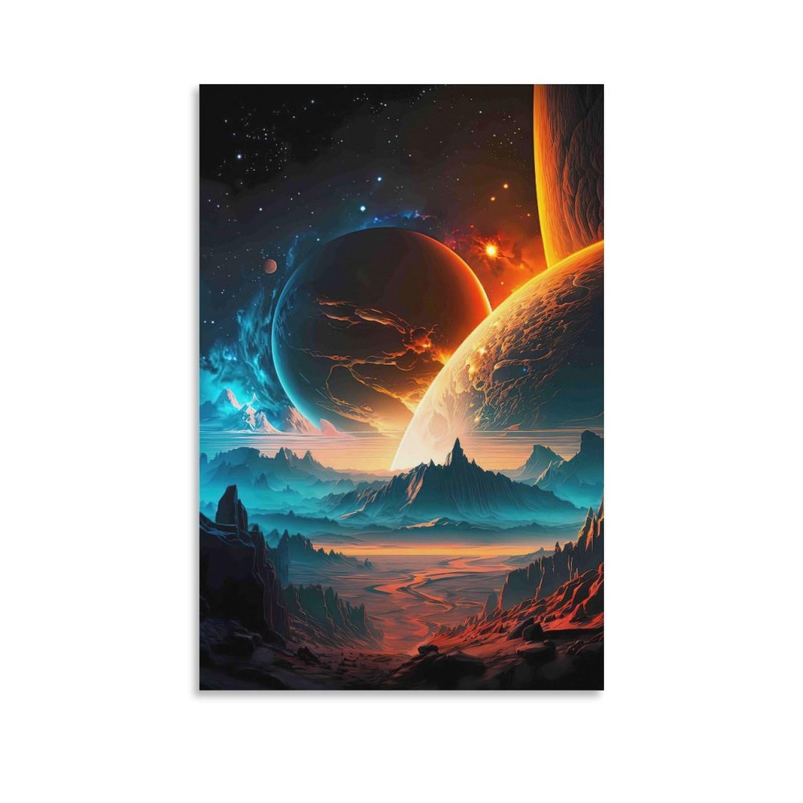 3D Printed Galaxy Starry Sky Canvas Wall Art Cosmic Nebula Poster nan