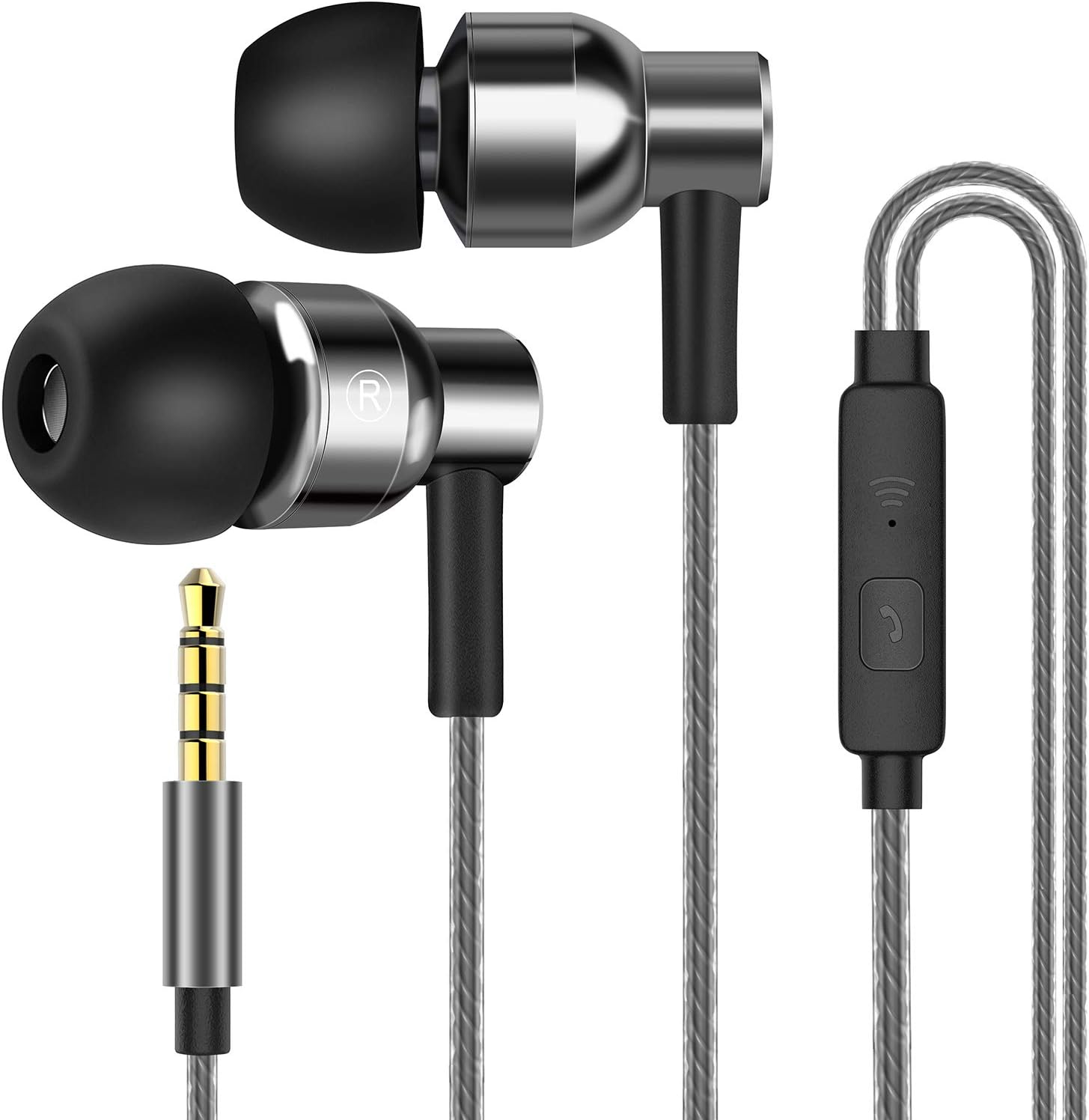 Autkors Earphones, In-Ear Headphones Earphones with Microphone, Powerful Bass Driven Sound, Noise Isolating, Pure Sound for iPhone, iPod, iPad, MP3 Players, Samsung Galaxy,etc.