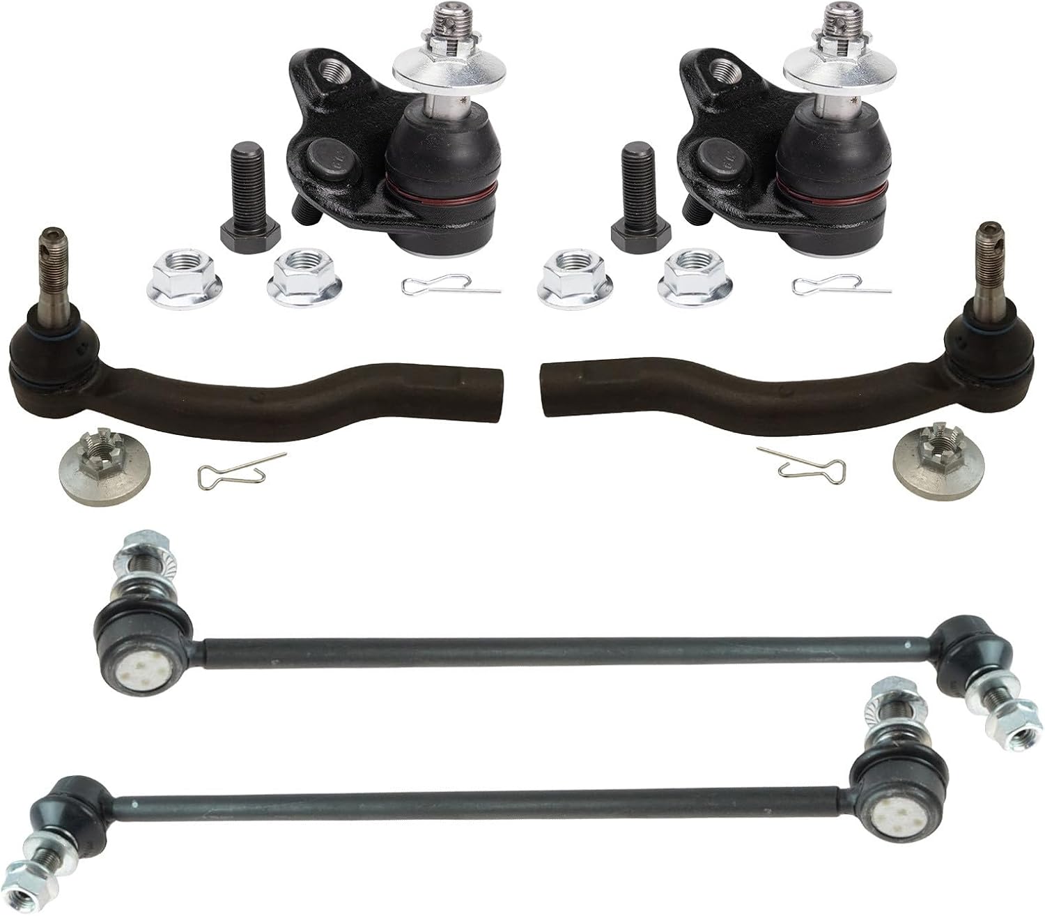TRQ Front Steering and Suspension Kit Ball Joints Tie Rods Sway Bar Links Compatible with 2011-2017 Lexus CT200h 2010-2015 Toyota Prius 2012-2015 Toyota Prius Plug-In
