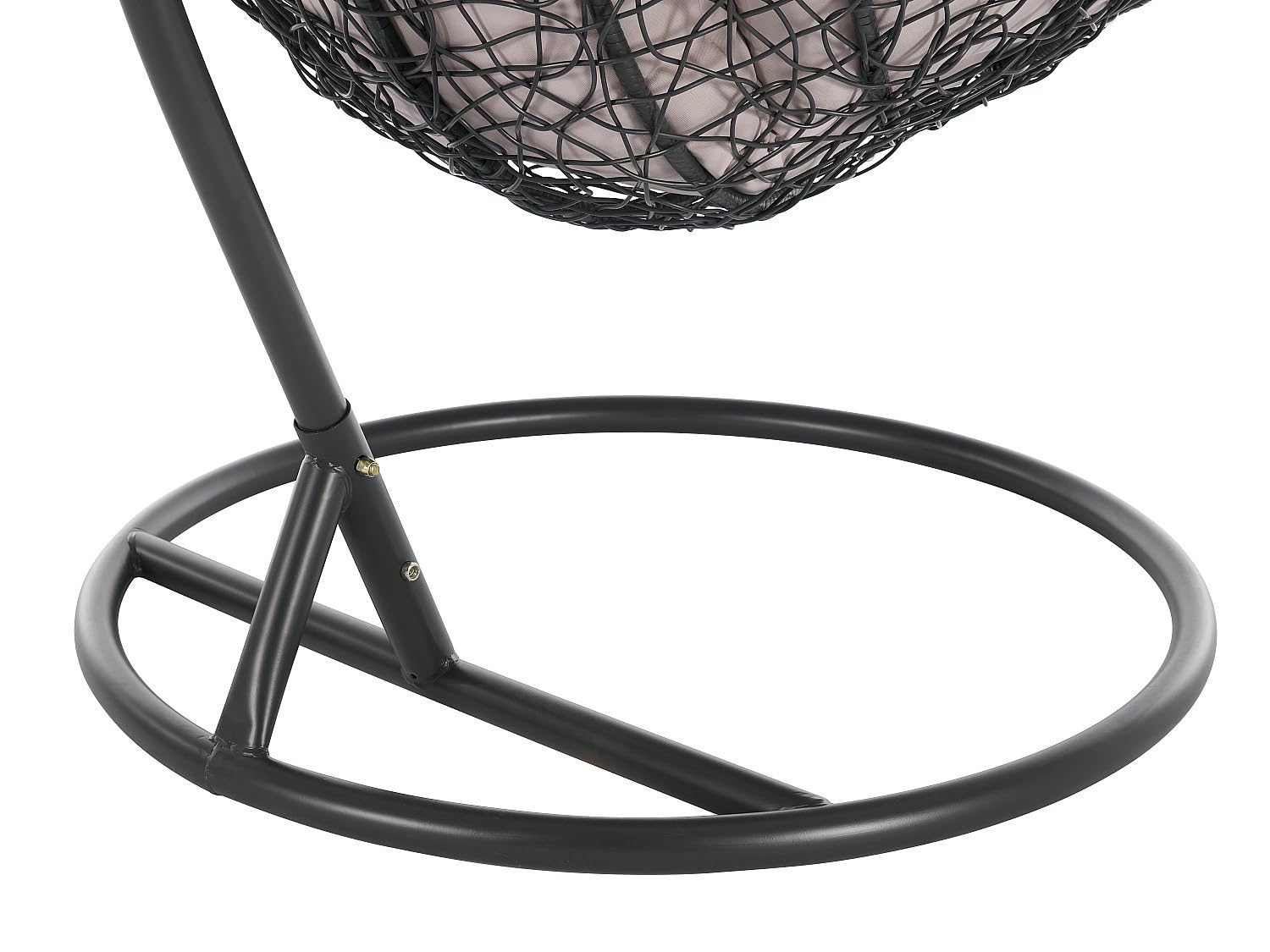 Vente-unique - Fauteuil Suspendu en résine tressée - Anthracite - CAMPLI de MYLIA
