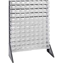 Quantum Storage Systems QRU-12S-220-96CL Single Sided Rail Systems Complete Package with Bins, 36" L x 15" W x 53" H, Clear
