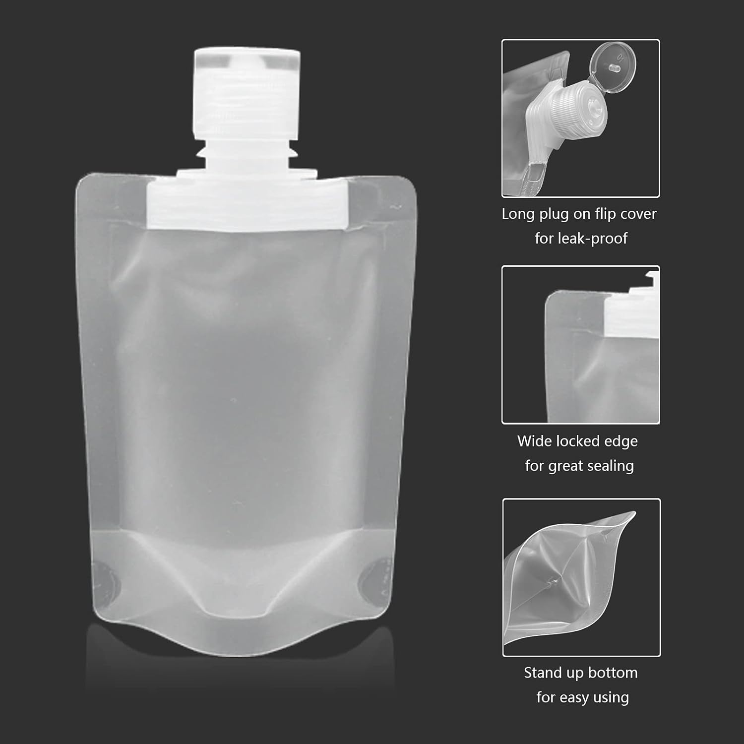 12 ps Travel Bottles Set,TSA Approved Travel Containers with Labels, 3 size Included Leak-proof Empty Squeeze Pouch for Toiletries Shampoo(1.0/1.7/3.4 oz), Refillable Containers for Cosmetic : Beauty & Personal Care