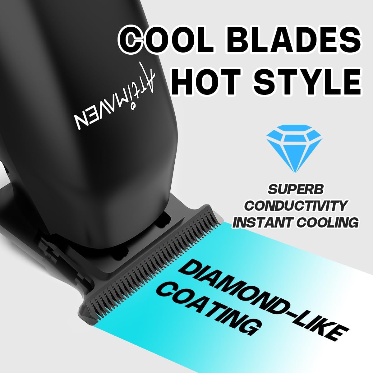 Cordless Trimmer for Men, USB-C Charging, DLC Precision Blade, 150-Minute Runtime, Compact & Lightweight for Beard, Detail & Full-Body Grooming (Black Beard Trimmer)
