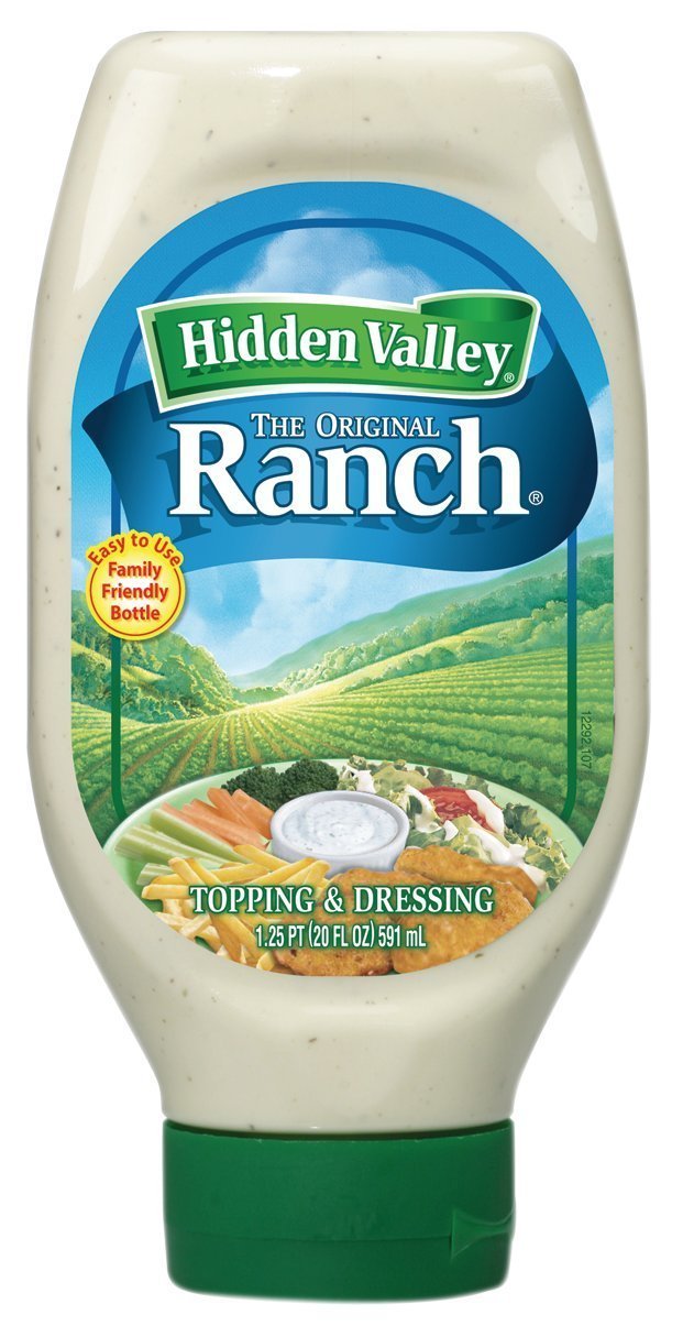 Hidden Valley Ranch, Dressing & Topping, Original, Botellas fáciles de apretar de 20 onzas (paquete de 3)