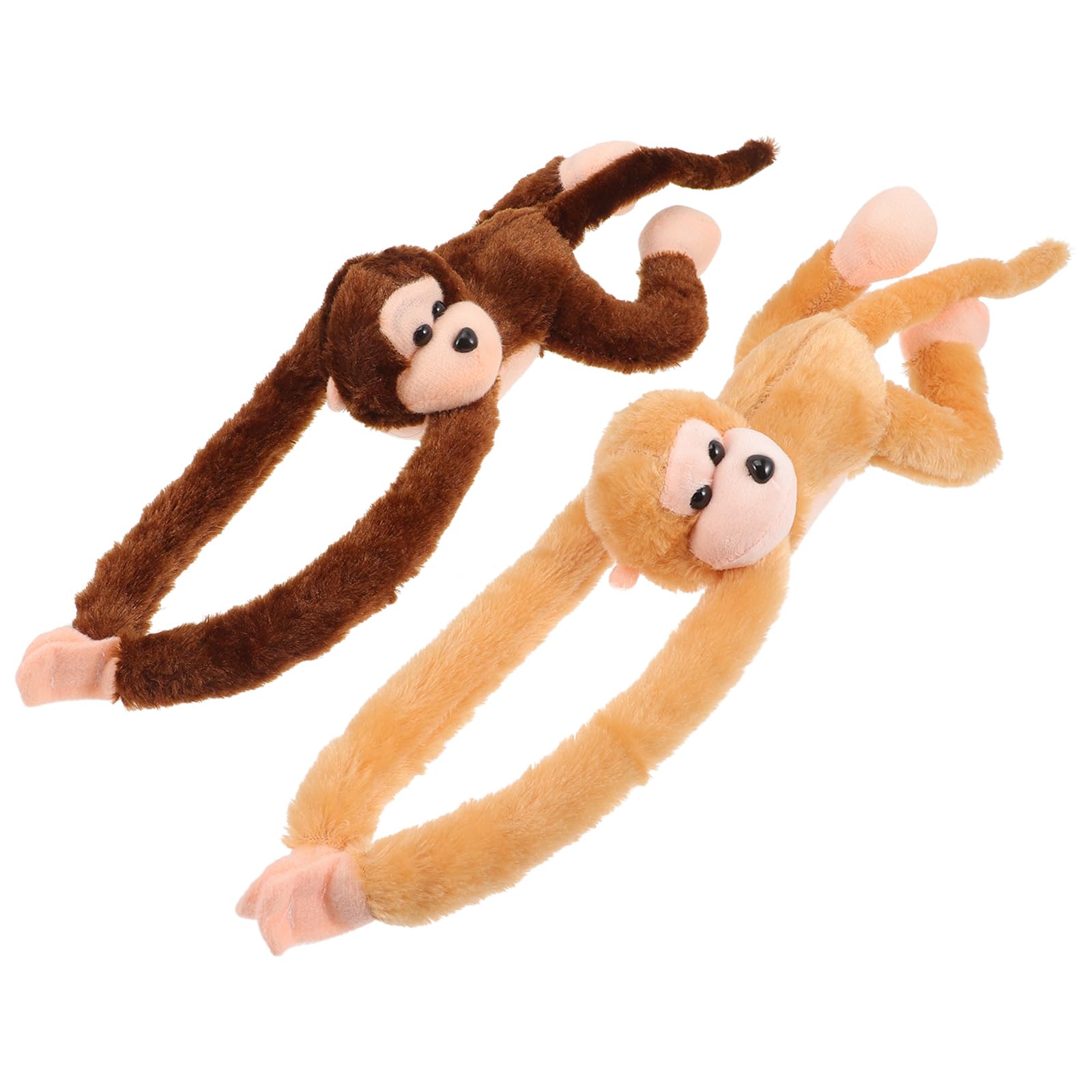Abaodam 2Pcs Hanging Monkey Plush Monkey Stuffed Animal Cute Toy for Christmas Jungel Theme Birthday Party Favors Decorations