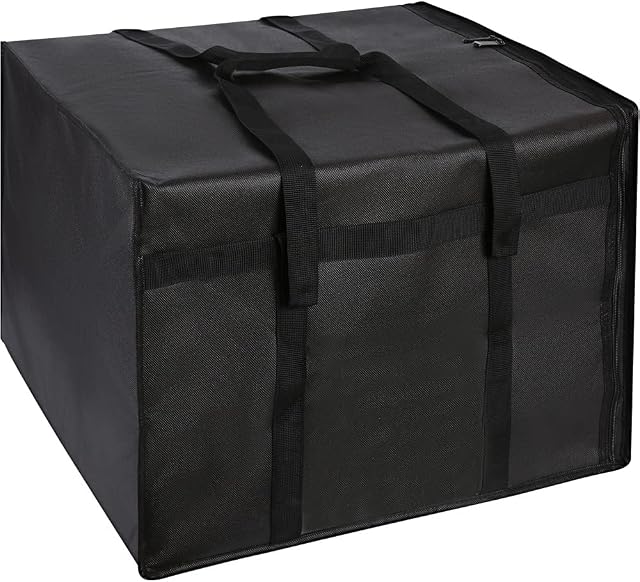 musbus Hot Food Delivery Bag with Divider Thermal Insulated 40 * 40 * 35cm for Indian, Kebabs, Chinese, Pizza for Restaurants, Couriers, Picnic Cooler Bag, Groceries Boot Organiser Catering Warm Bags