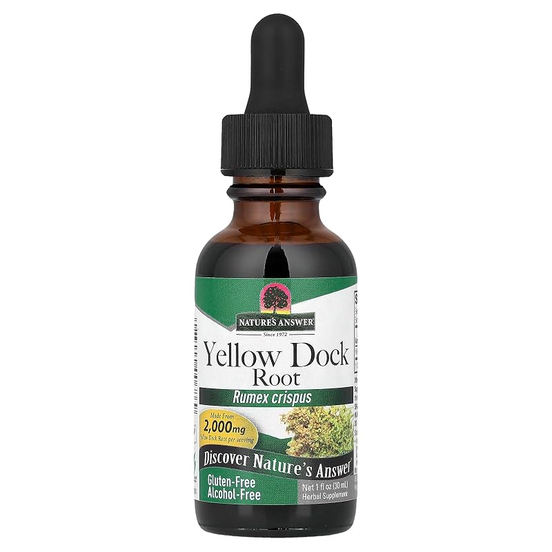 Nature's Answer Suplemento Líquido de Raiz de Yellow Dock 2000 mg 30 mL