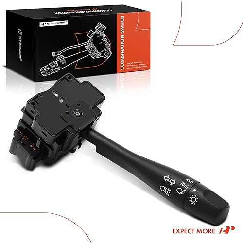 Miniatura 8 de A-Premium Interruptor de señal de giro, luz de estacionamiento con atenuador de faros delanteros multifunción compatible con Nissan Frontier 02-04,