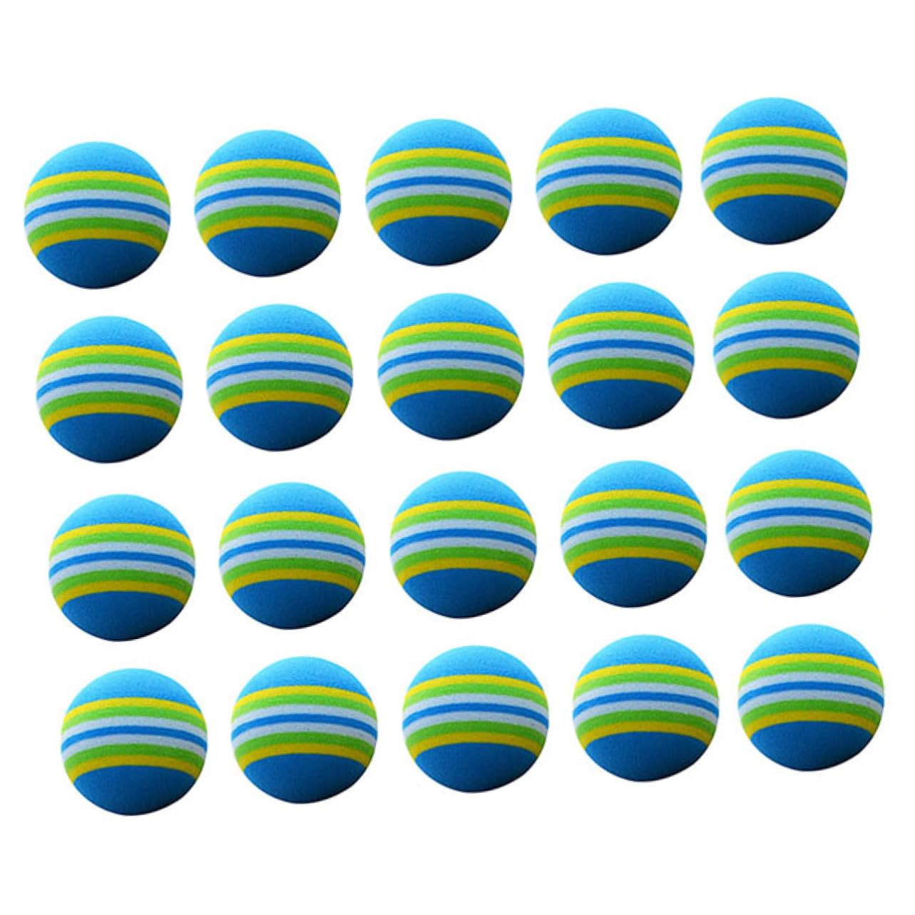 KOMBIUDA Golf Swing Training Balls 20pcs Colorful Eva Sponge Balls Blue for Indoor Practice and Training