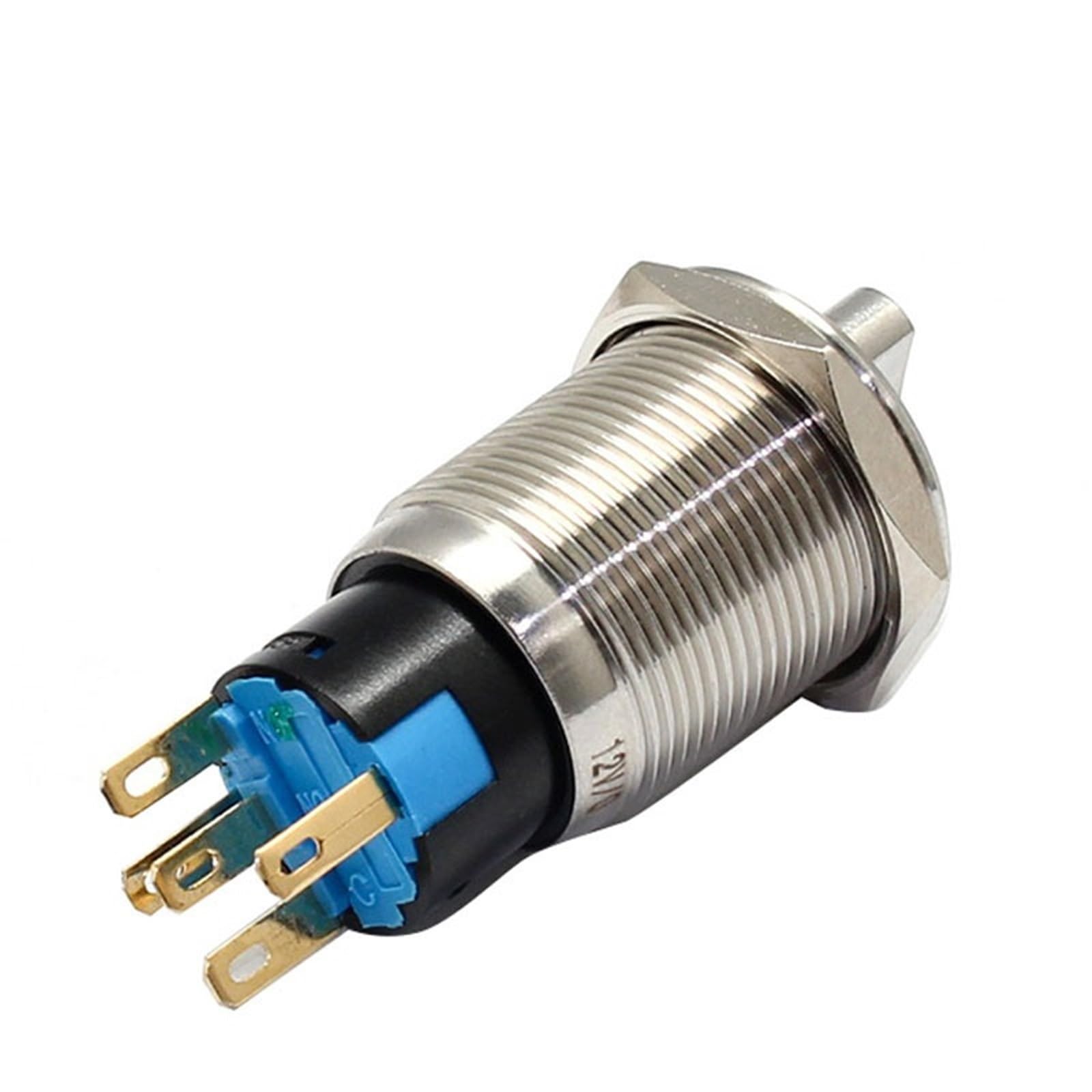 Interruttore rotante selettore rotativo a 2 o 3 posizioni da 19 mm, pulsante di aggancio, accensione/spegnimento, 12 V, illuminato a LED, 1 pezzo(2 position,12V Red LED)