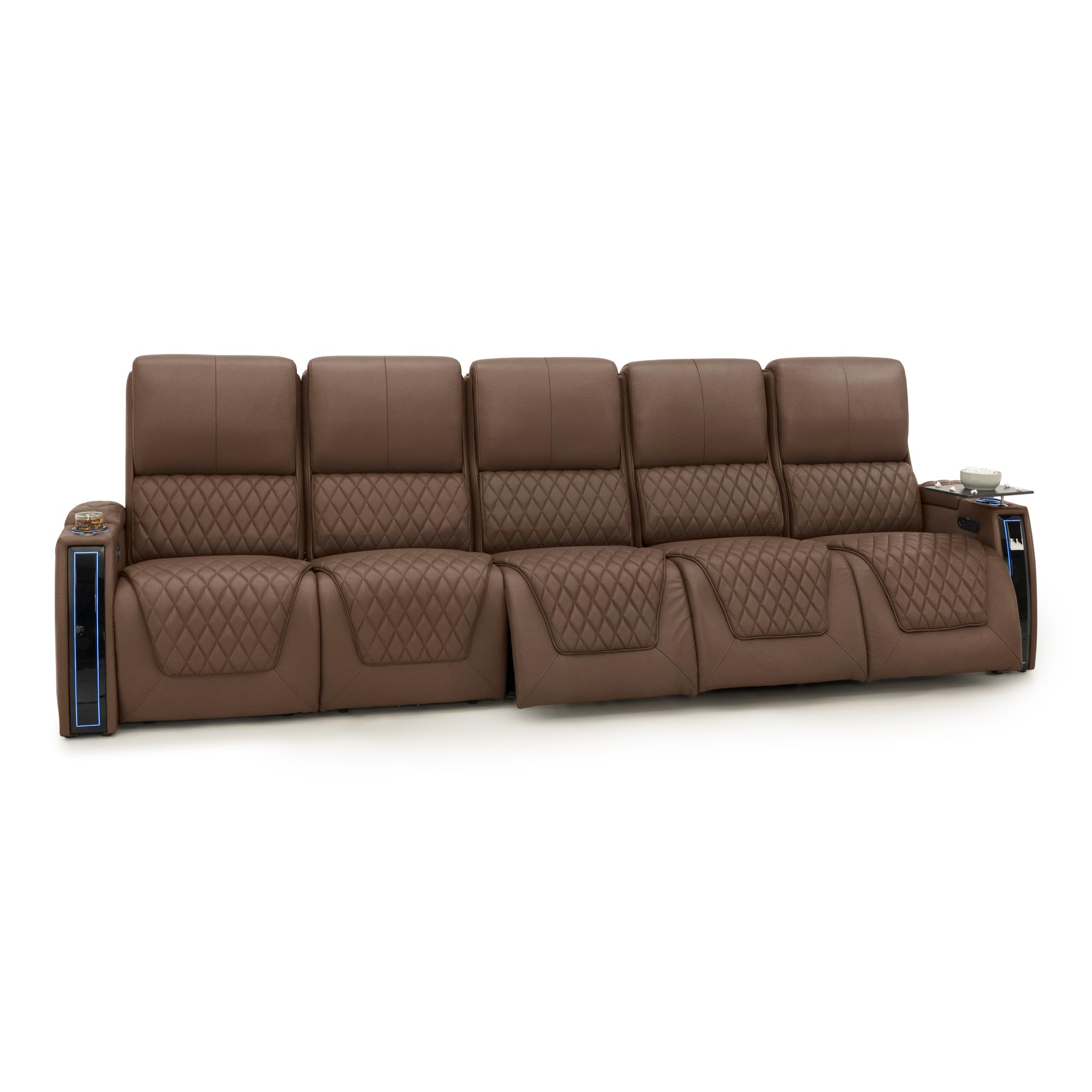 Seatcraft Apex Home Theater Seating Tobacco Row of 5 Sofa