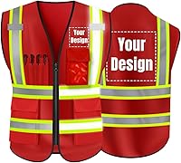 Vista 17 de YOWESHOP El chaleco reflexivo de la seguridad de la alta visibilidad modifica el chaleco del trabajo