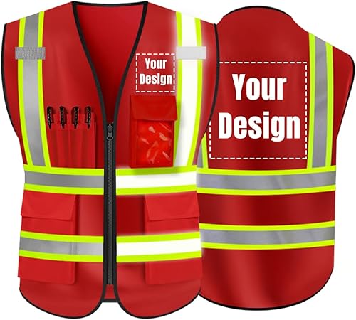 Miniatura 17 de YOWESHOP El chaleco reflexivo de la seguridad de la alta visibilidad modifica el chaleco del trabajo