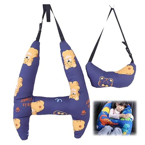 Forma de H - Soporte de cabeza para dormir de coche para niños, almohada de viaje para soporte de asiento de automóvil (A)