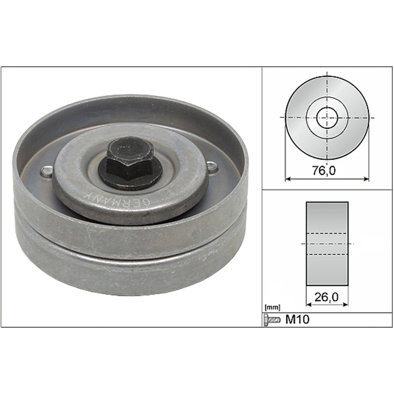 INA 532 0402 30 Galet enrouleur de courroie d'accessoire | Compatible avec: CHEVROLET CORSA Stufenheck, HONDA CIVIC VII Hatchback, OPEL ASTRA G Caravan, ASTRA G CC, ASTRA G CLASSIC