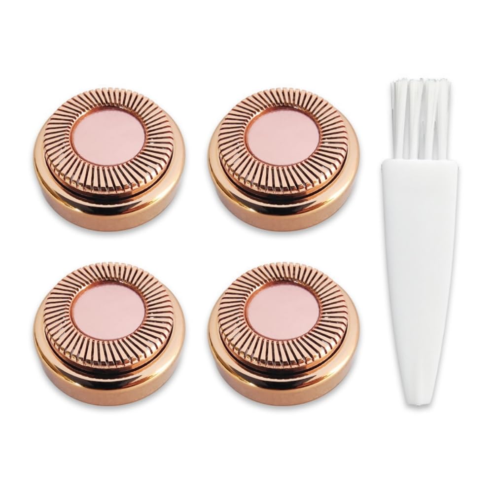 4pcs Hair Epilator Blade Replacement Heads Hair Women Electric Face Hair Removal Razor Facial Depilator Lipstick Shaving Parts (Pink)