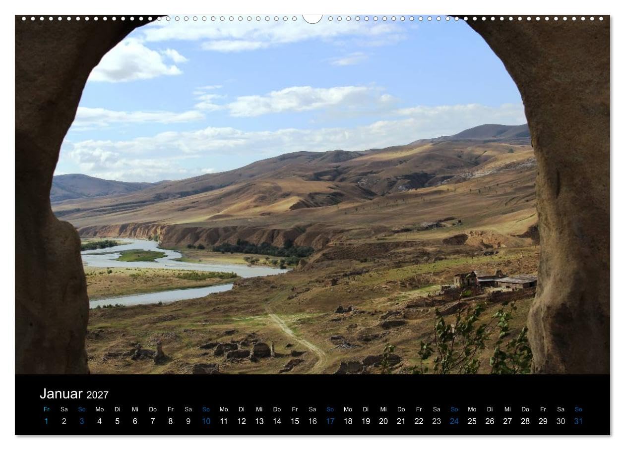 CALVENDO - Georgien (Wandkalender 2027 DIN A2 quer), Monatskalender: Ein Monatskalender mit farbenprächtigen Fotos aus Georgien (Querformat, 14 Seiten)
