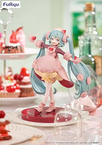 Miniatura 4 de Furyu AMU-SHP0553 Hatsune Miku SweetSweets Series Miku Figura corta de chocolate con fresa
