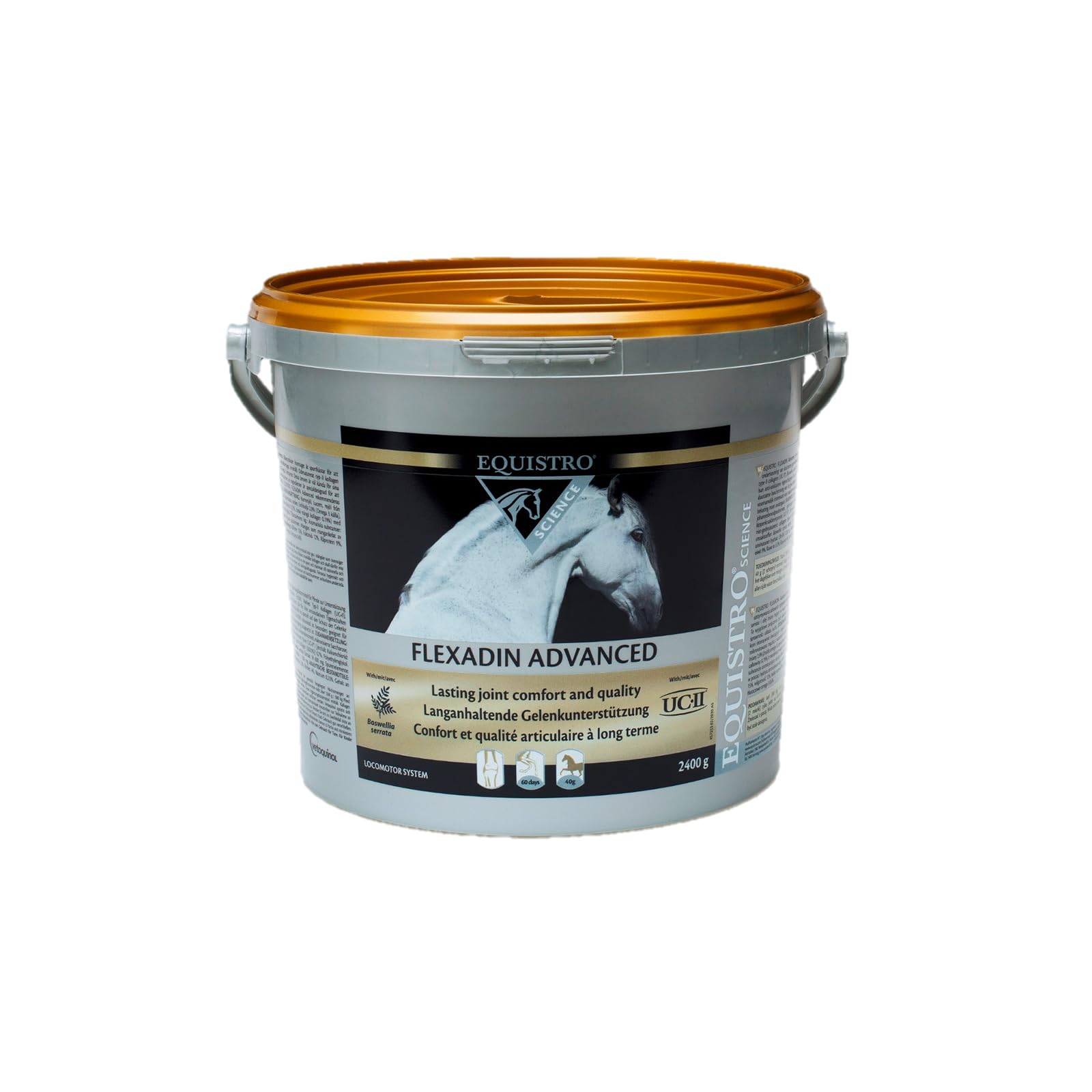 EQUISTRO® Flexadina Advanced | Complemento alimenticio para Caballos | Apoyo al metabolismo Articular | con ingrediente de colágeno Tipo II no desnaturalizado (UC-II®) e Incienso Indio | 2,4 kg