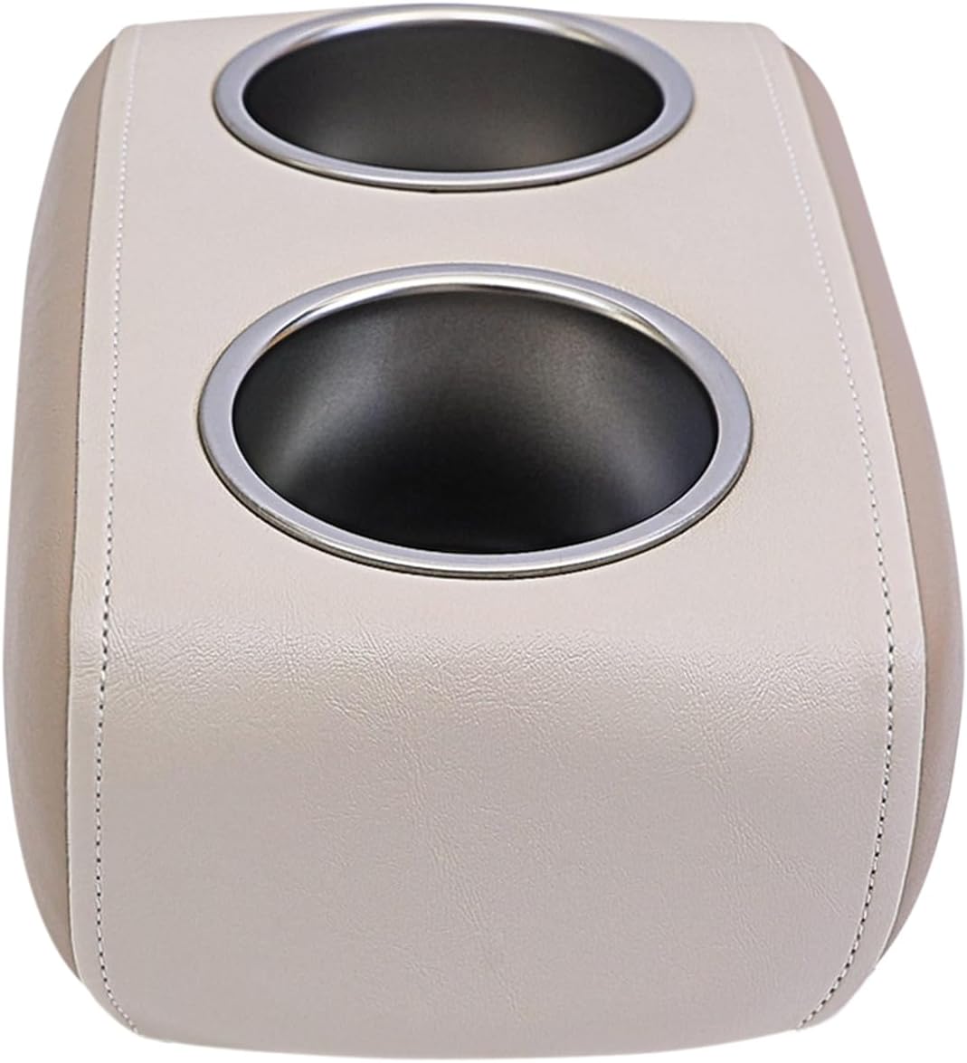 Boat Cup Holder, Pontoon Cup Holder, Double Drink Holder,Portable Drink Bottle Holder, Stainless Steel Universal Drinks Holder, Beverage Holder for Boat,Yacht,RV,Car (Mocha and Platinum, 2 Packs)