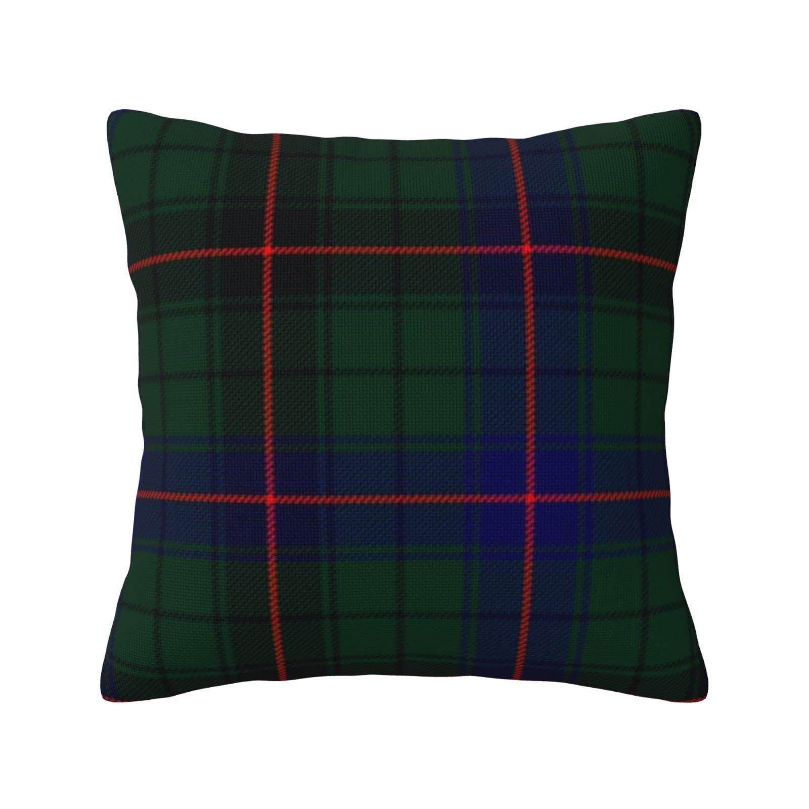 Cushion Cover Clan Davidson Classic European Tartan Linen Pillow Case for Sofa Bed Decor 45x45cm