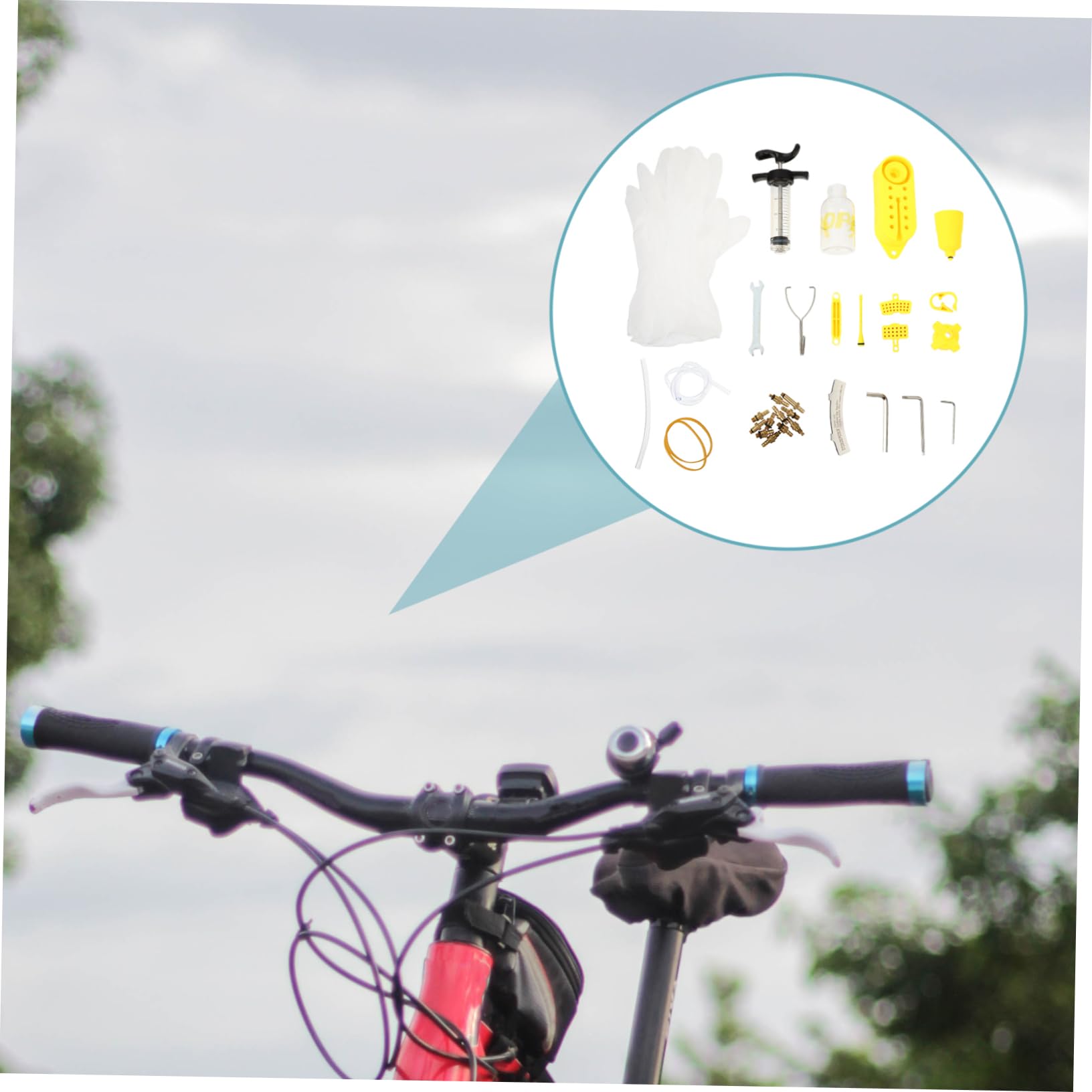 GANAZONO Kit Spurgo Olio Freni Bici a Disco Idraulico Mountain Bike