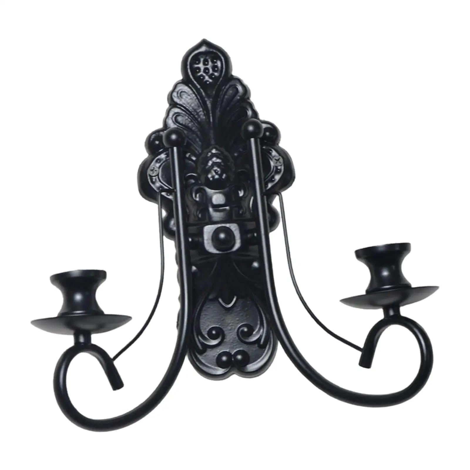Metal Candle Sconces Holders Double Stand Wall Mount Candelabra for Dining Room Wedding Living Anniversary For Living Room Fireplace Wedding(Color2)