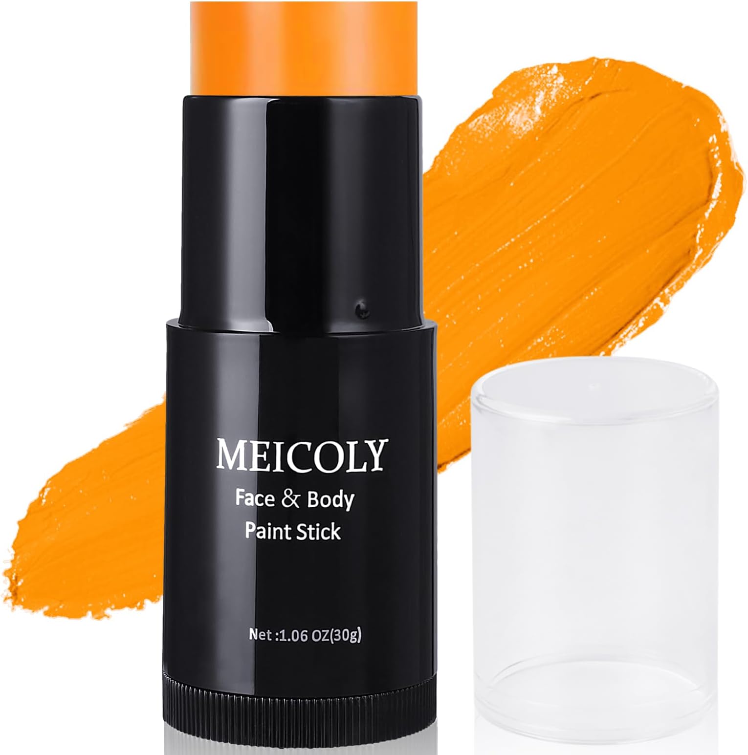 Orange Face Body Paint Stick(1.06 Oz),Cream Face Paint for Halloween Pumpkin Tiger Special Effects SFX Makeup,Orange Eye Black Baseball/Softball,Sweatproof & Waterproof