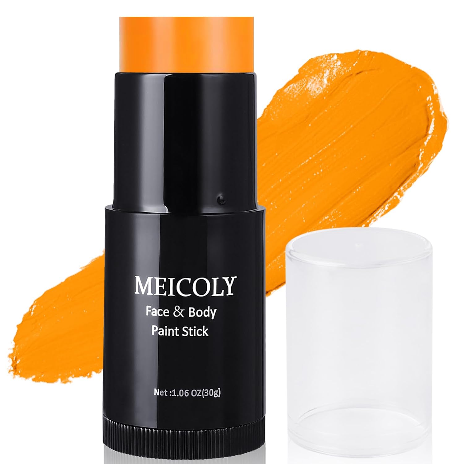 Photo 1 of MEICOLY Orange Face Body Paint Stick(1.06 Oz),Cream Face Paint for Halloween Pumpkin Tiger Special Effects SFX Makeup,Orange Eye Black Baseball/Softball,Sweatproof & Waterproof