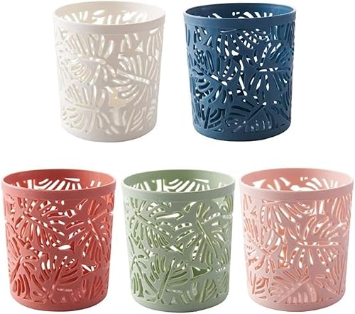 Miniatura 2 de ENESEA Soporte para lápices, organizador de escritorio, cepillo de maquillaje nórdico hueco, soporte para lápices, organizador de almacenamiento de