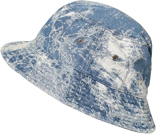 Miniatura 2 de MIRMARU Sombrero de pescador de mezclilla de lona de algodón 100% vintage, estilo informal, al aire libre, pesca, senderismo, safari.