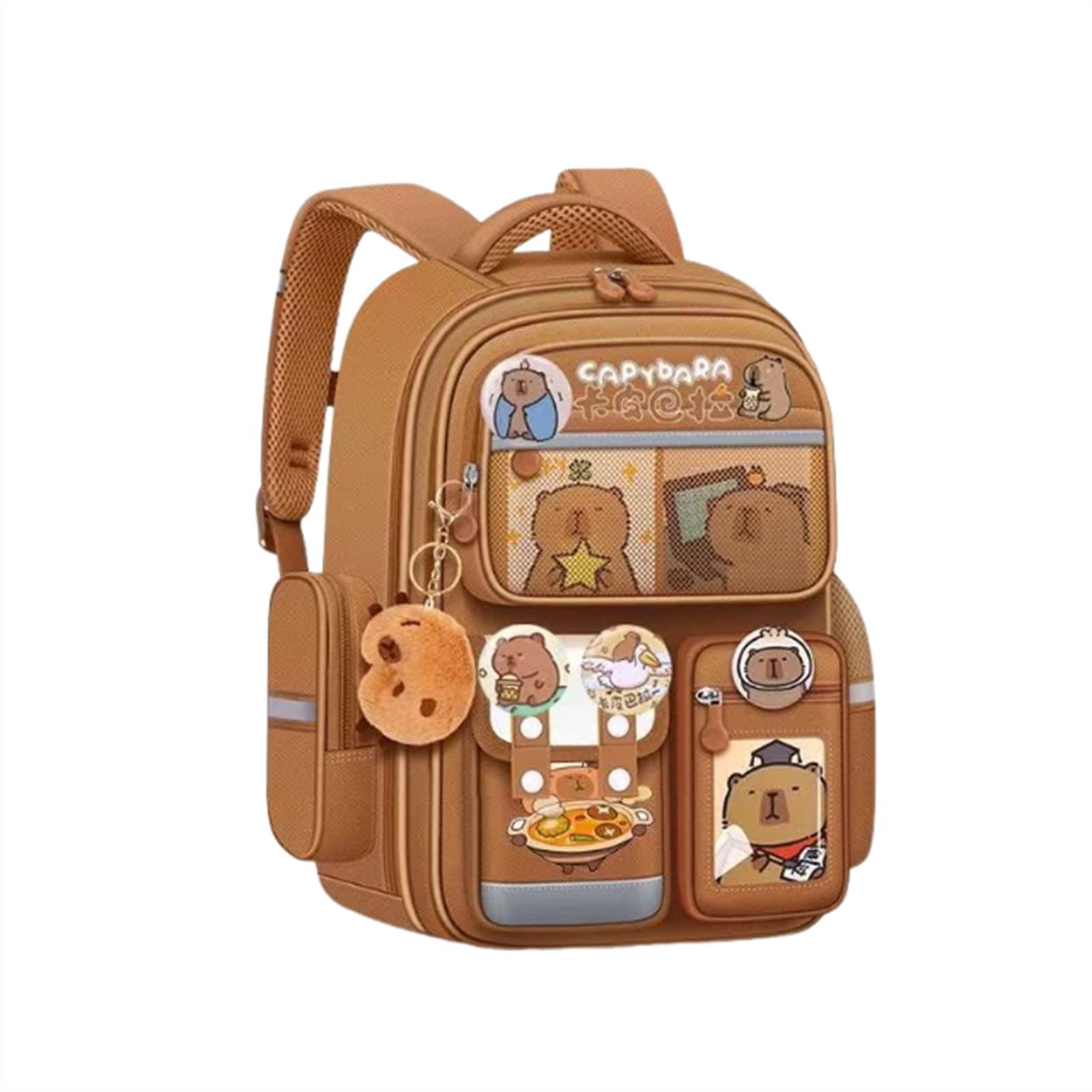 F Fityle Capybara Backpack School Bag For Outdoor Camping Backpacking Student Girls - View #3