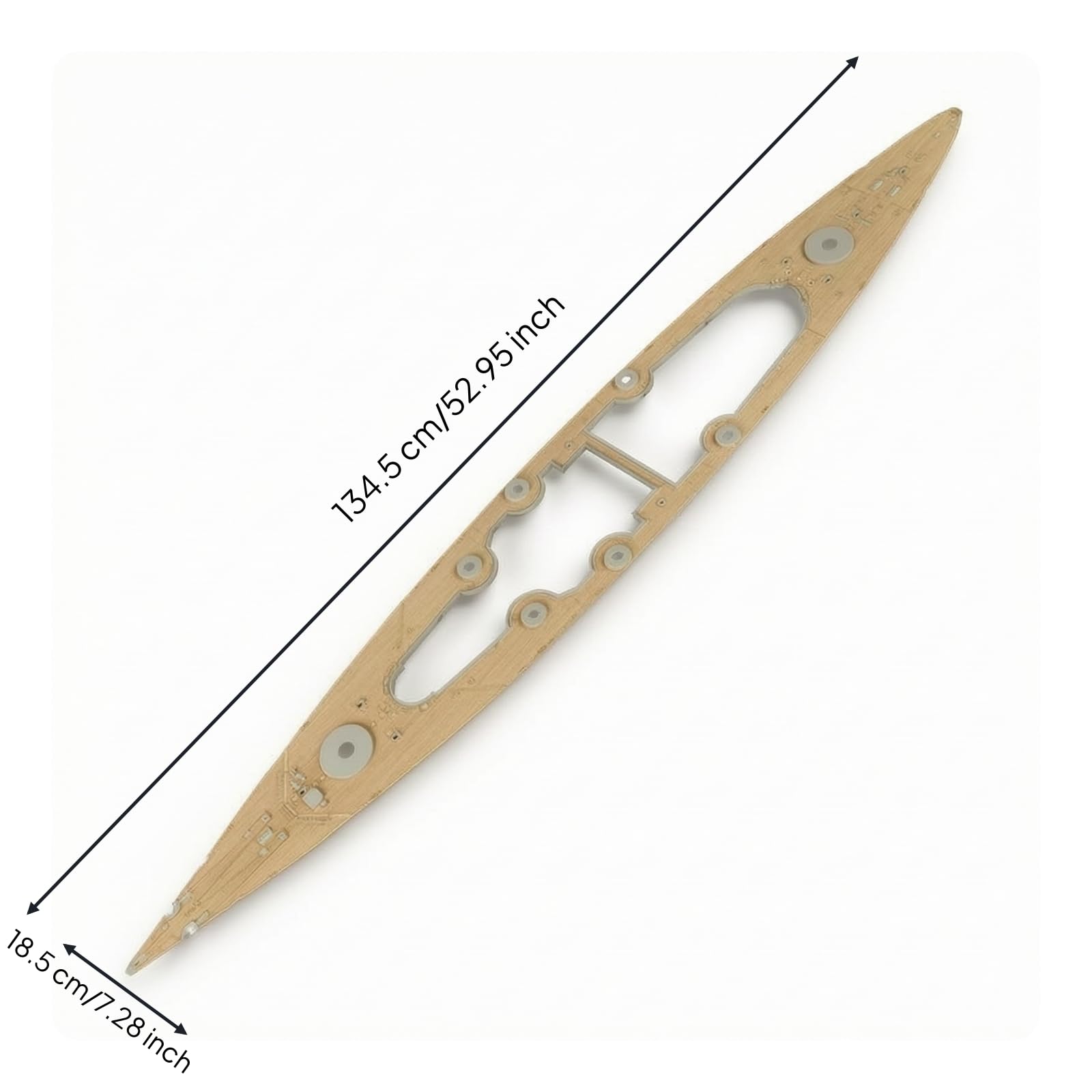 Qianly Ponte in Legno con Della'ancora Naturale Ponte in Legno con Autoesivo Modello Navale per Modellisti, Collezionisti, Soft
