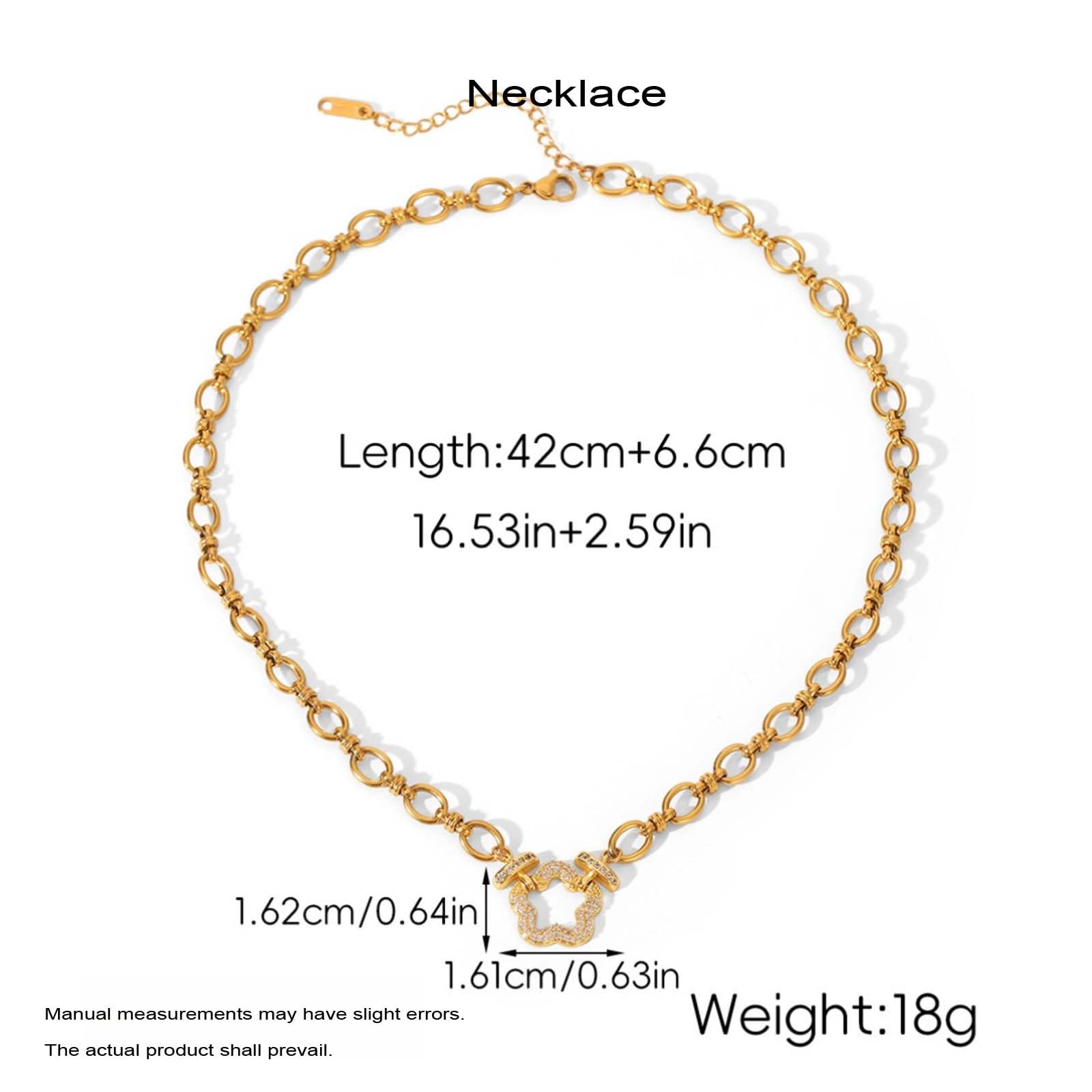 Set di collana e bracciale in acciaio inox placcato oro 18 carati, regalo di compleanno per mamma, moglie, fidanzata